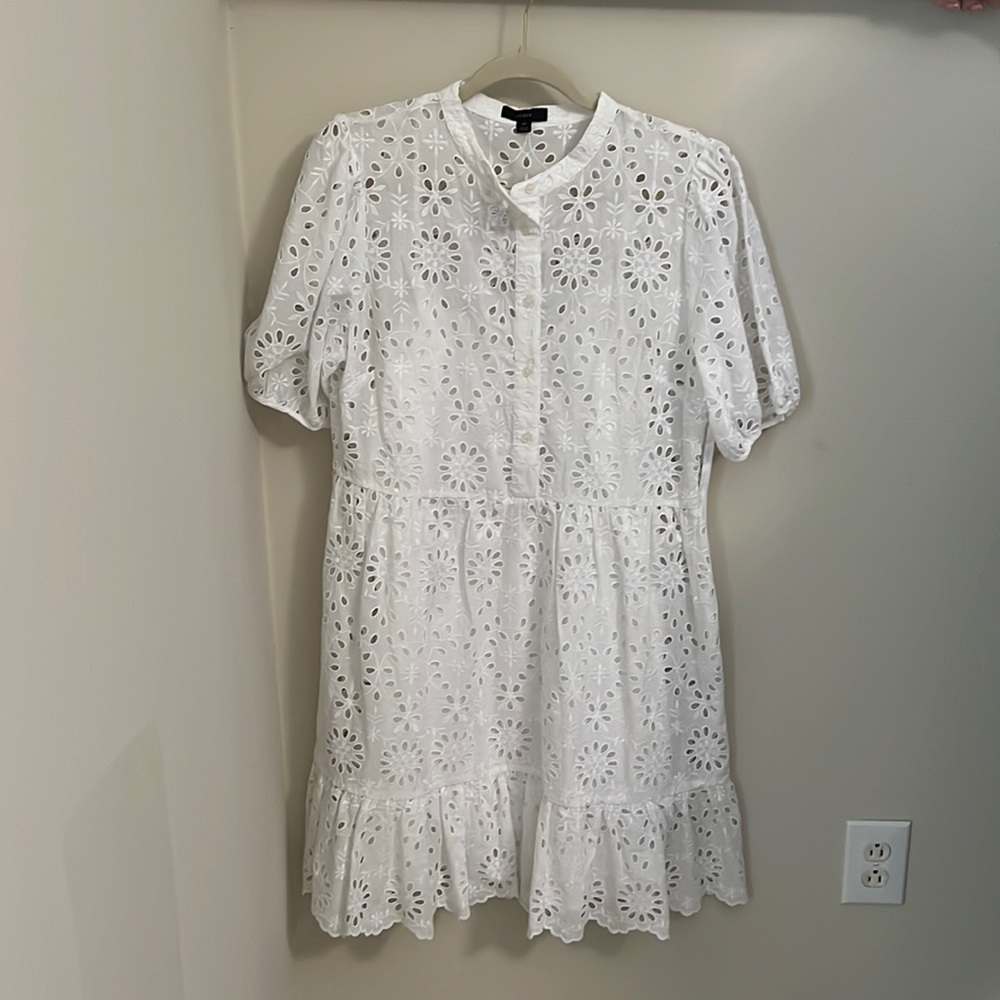 White eyelet dress from J Crew